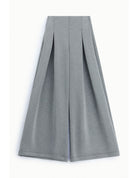 Pantalon palazzo taille haute à plis en point de Milan – Imperial Femme