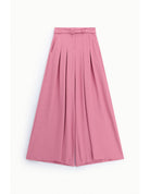 Pantalon palazzo taille haute ceinturé en crêpe – Imperial Femme