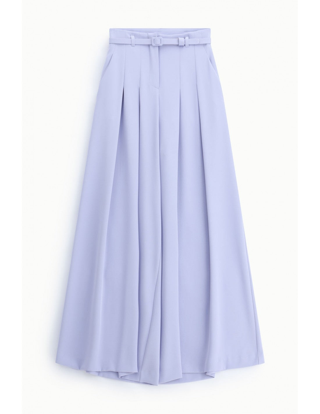Pantalon palazzo taille haute ceinturé en crêpe – Imperial Femme