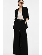 Pantalon palazzo taille haute ceinture métallique – Imperial Femme