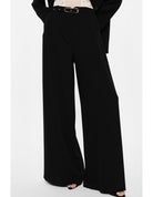Pantalon palazzo taille haute ceinture métallique – Imperial Femme