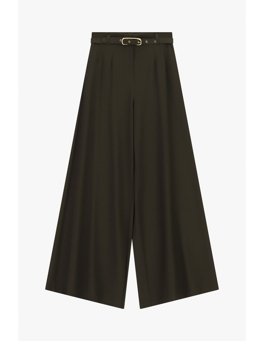 Pantalon palazzo taille haute ceinture métallique – Imperial Femme