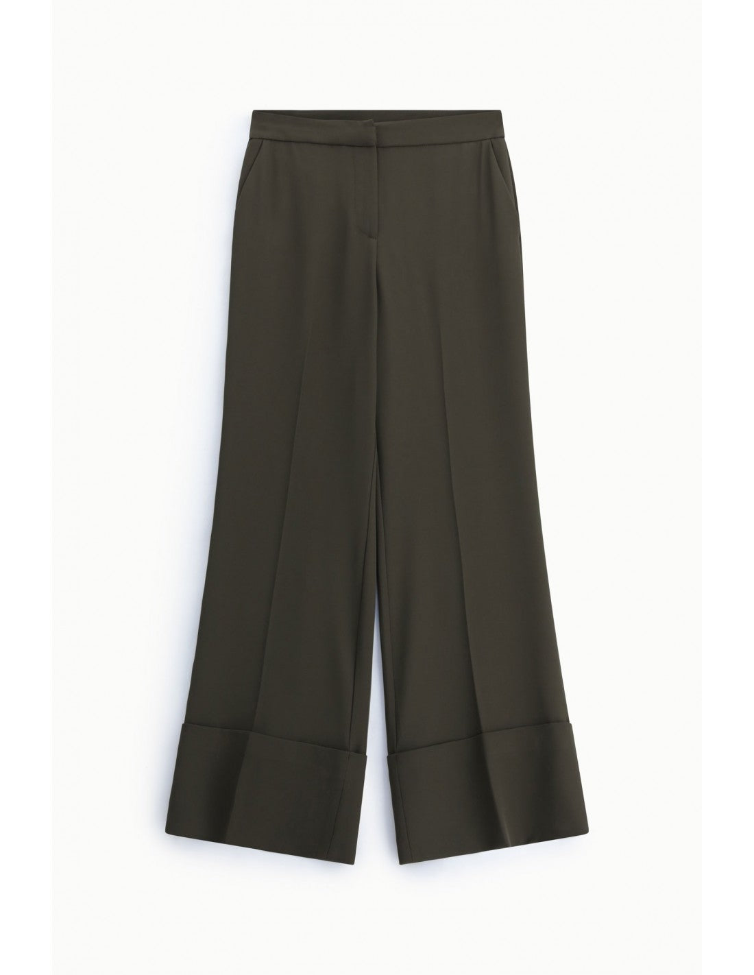 Pantalon palazzo taille haute revers large – Imperial Femme