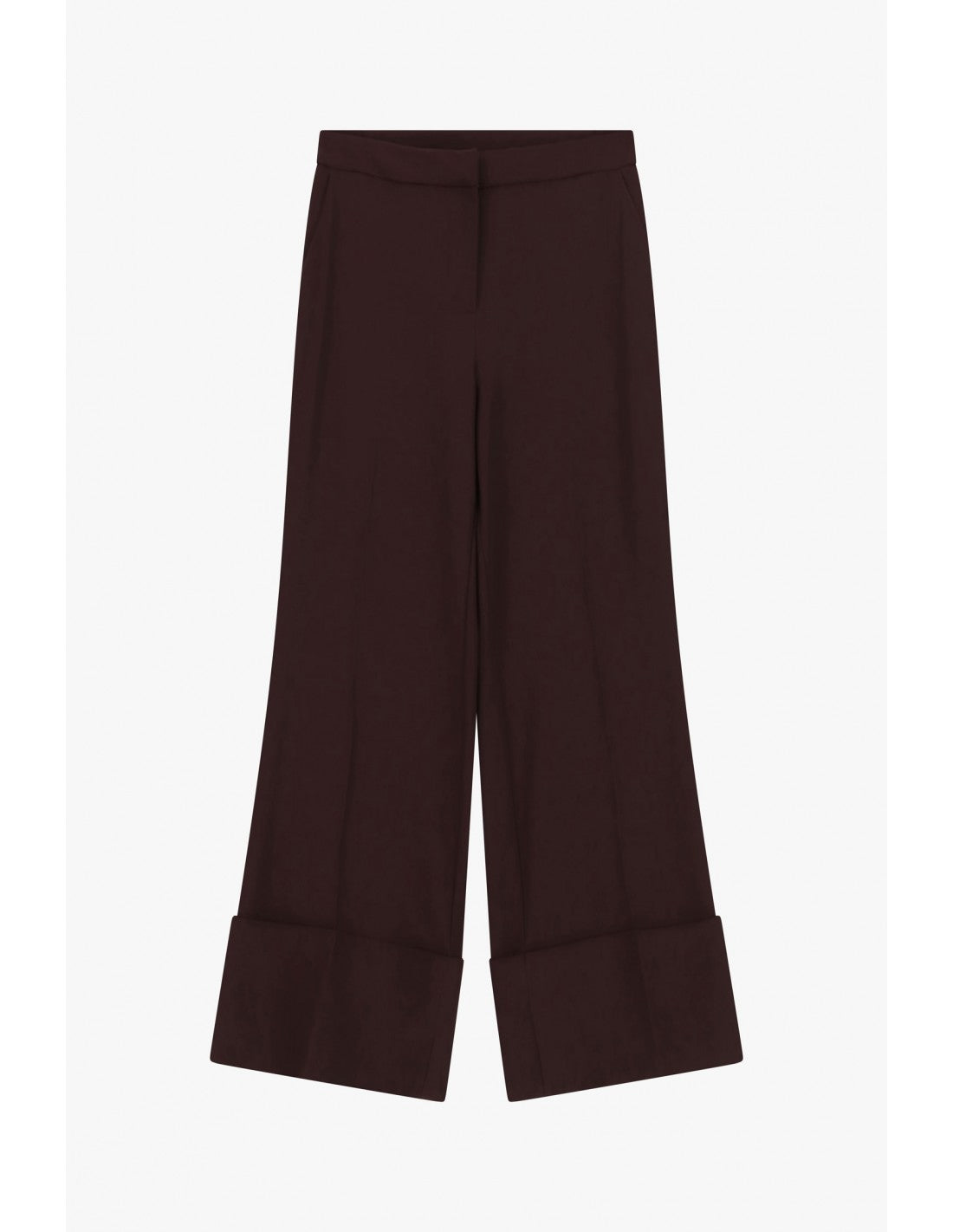 Pantalon palazzo taille haute revers large – Imperial Femme