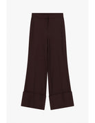 Pantalon palazzo taille haute revers large – Imperial Femme