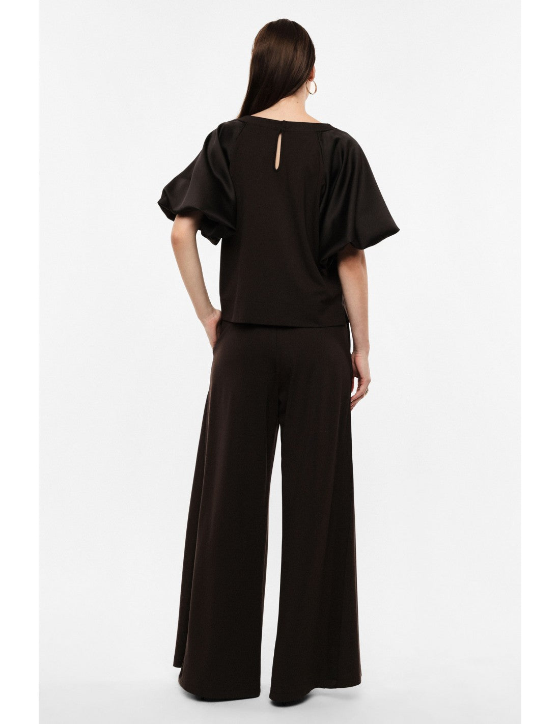 Pantalon palazzo taille satin galons – Imperial Femme