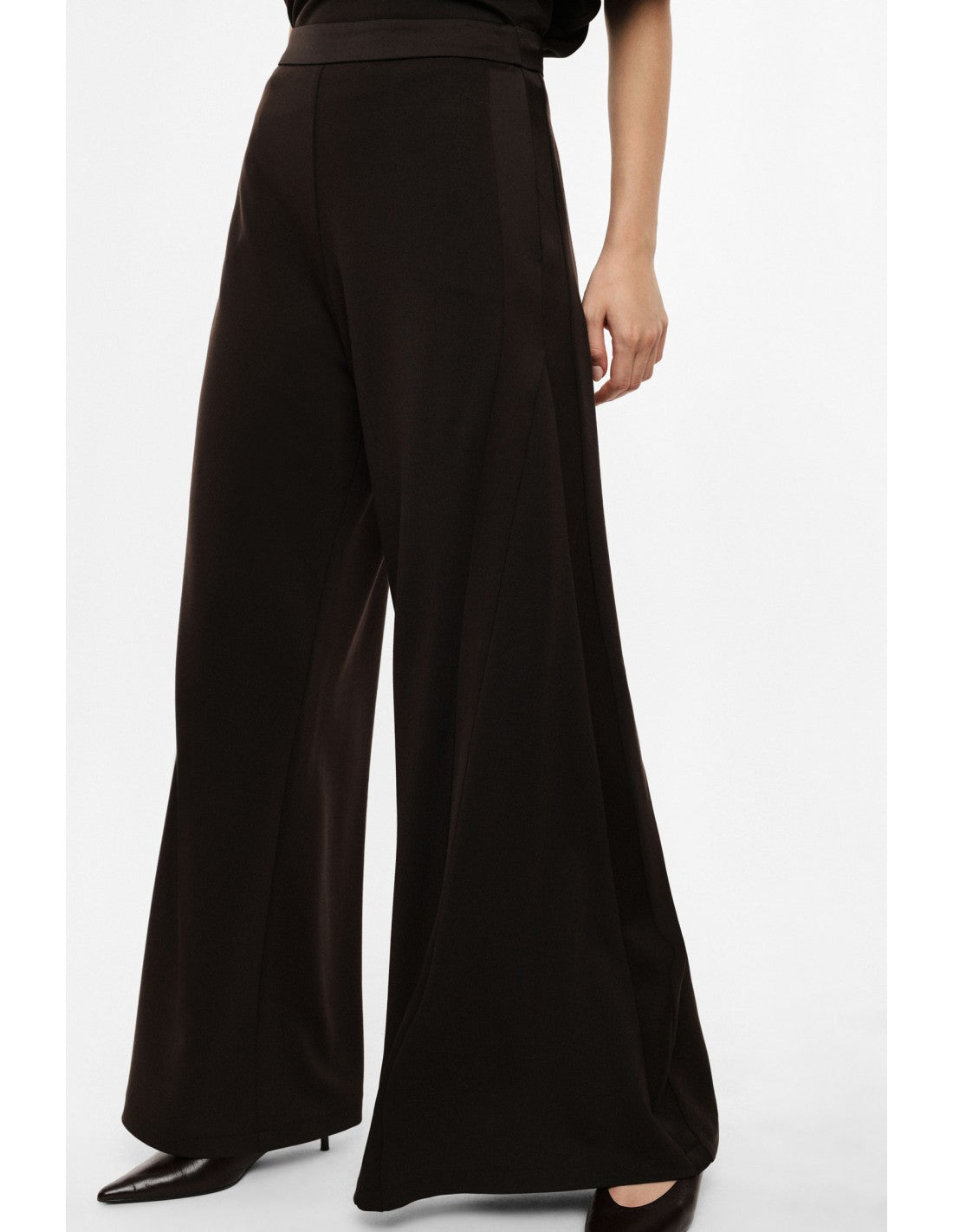 Pantalon palazzo taille satin galons – Imperial Femme