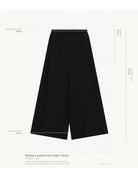 Pantalon palazzo très large à fente en crêpe fluide – Imperial Femme