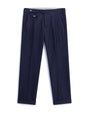 Pantalon à pinces et revers effet denim à plat – bleu denim – Imperial Homme