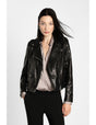 Perfecto court en cuir d'agneau – Imperial Femme