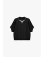 Pull col montant manches 3/4 collier de strass – Imperial Femme