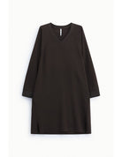 Robe courte trapèze col V manches kimono satin – Imperial Femme