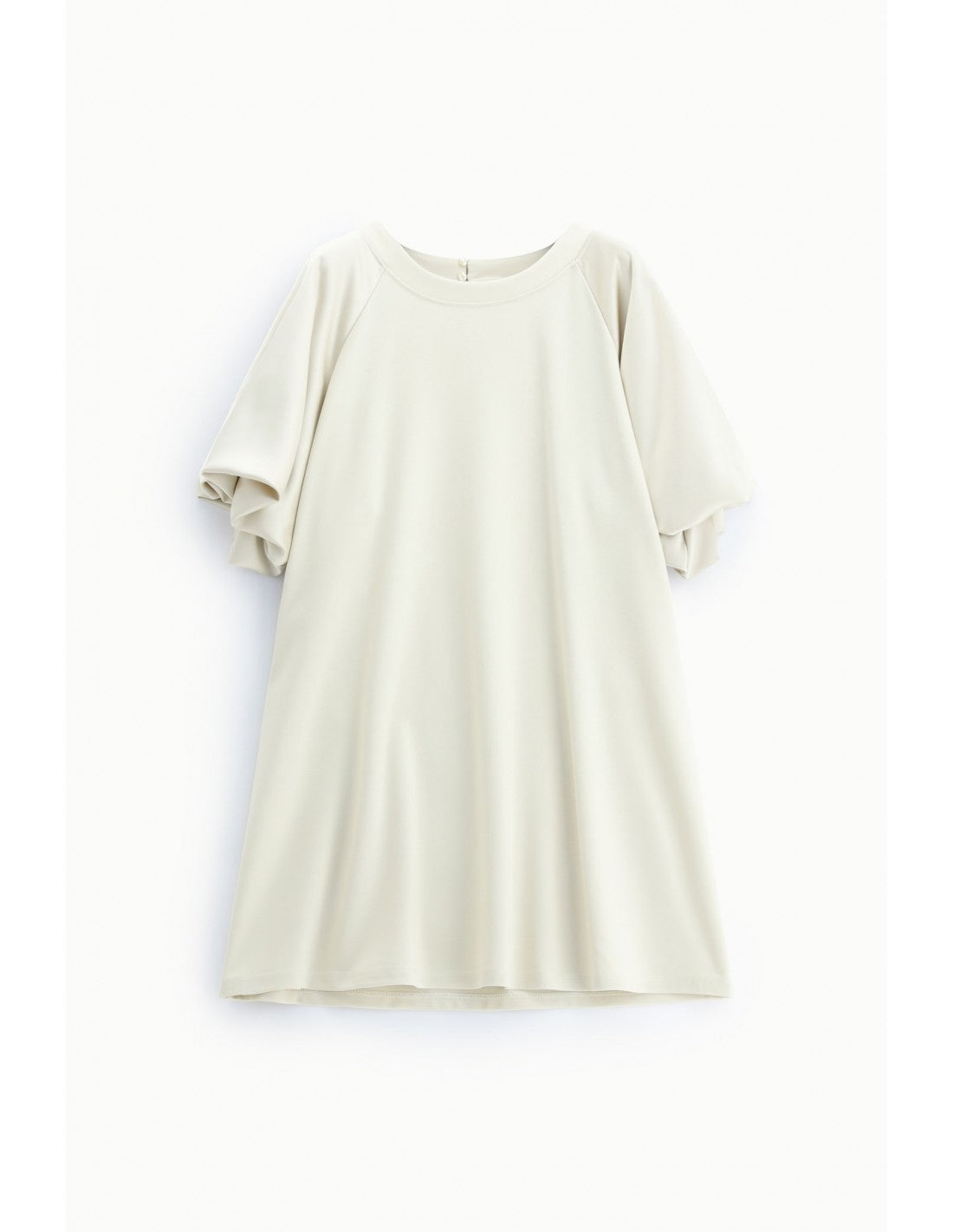 Robe courte trapèze manches ballon satin – Imperial Femme