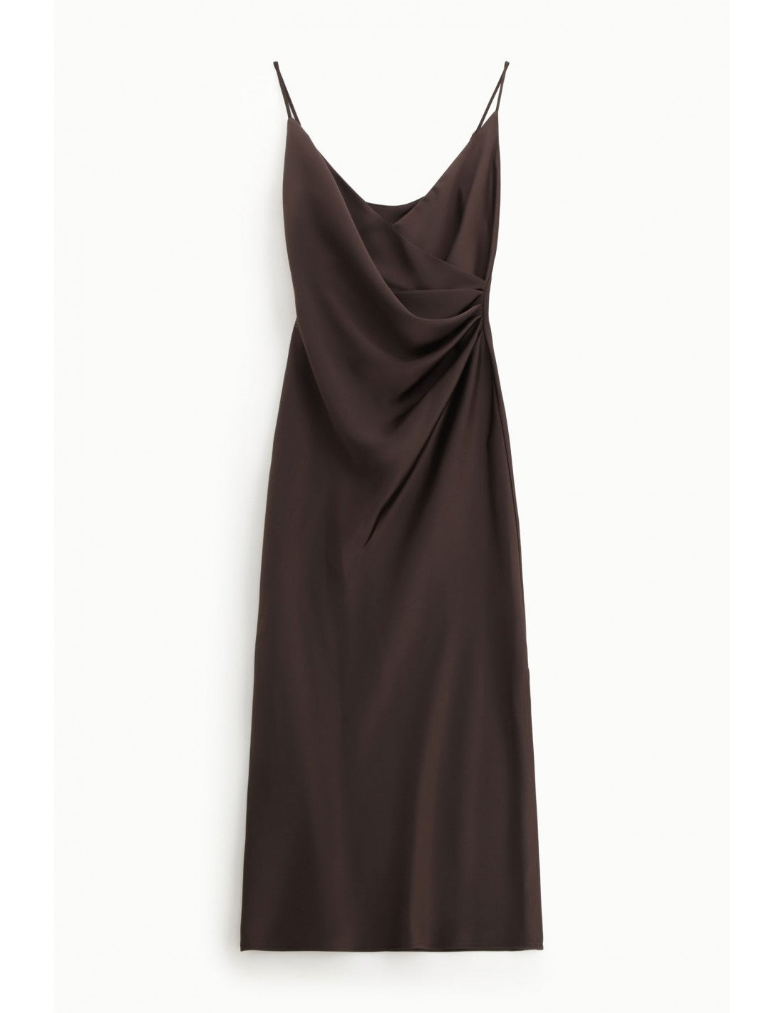 Robe de soirée fourreau drapée en crêpe satin – Imperial Femme