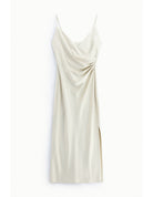 Robe de soirée fourreau drapée en crêpe satin – Imperial Femme