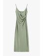 Robe de soirée fourreau drapée en crêpe satin – Imperial Femme