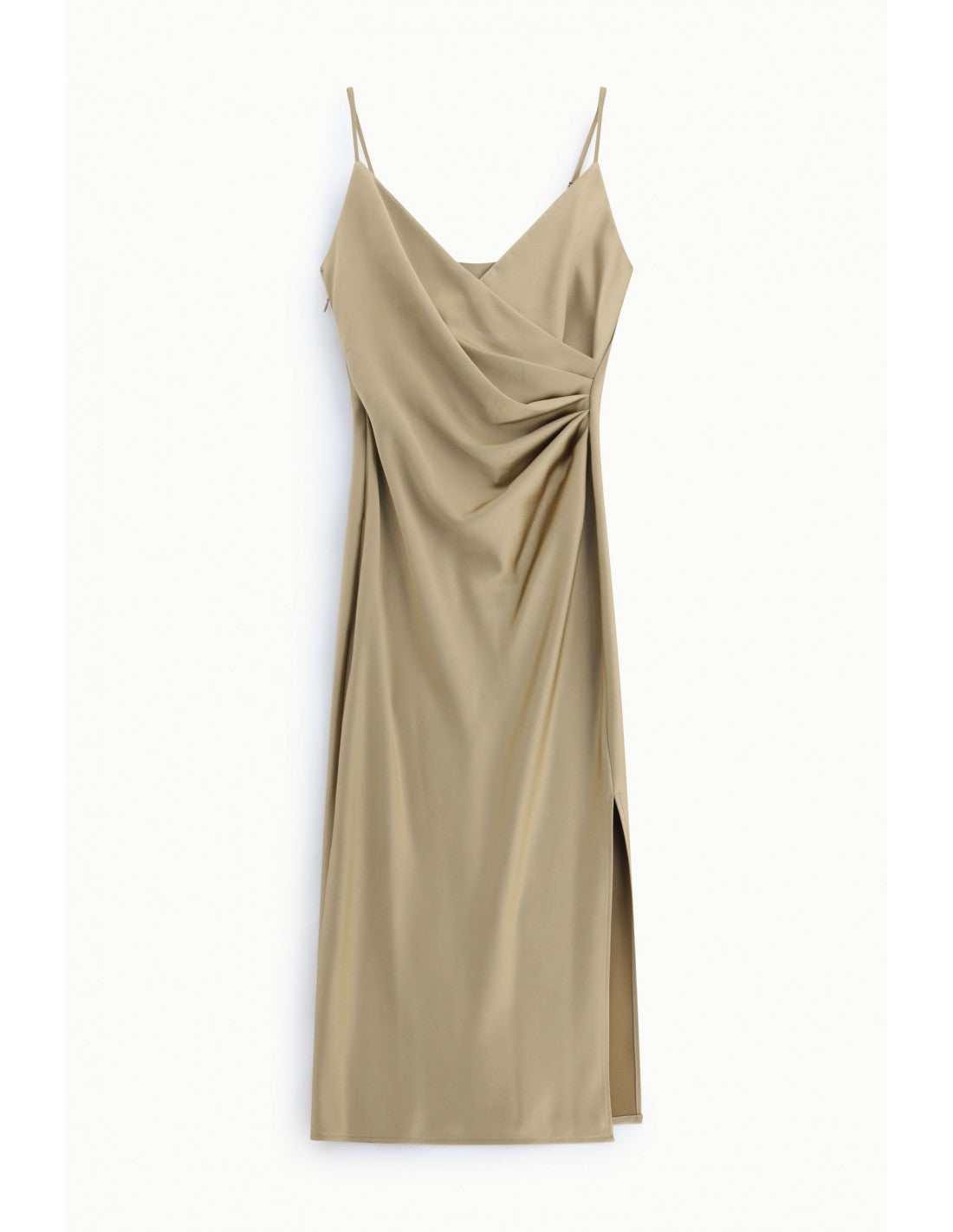 Robe de soirée fourreau drapée en crêpe satin – Imperial Femme