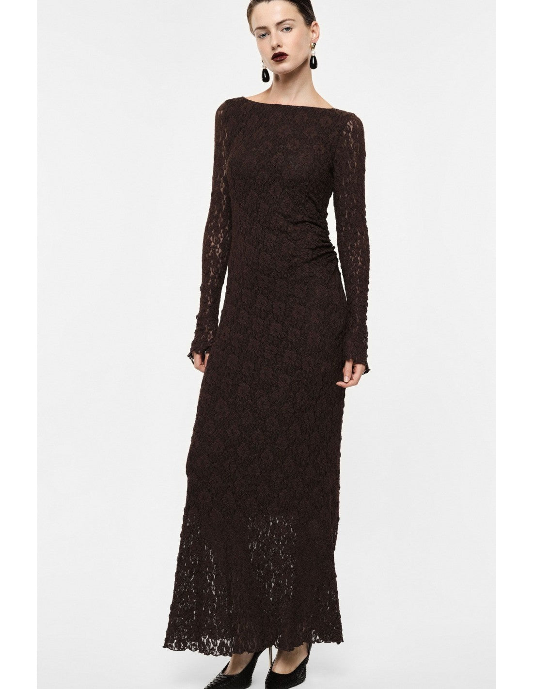Robe longue dentelle manches longues Imperial Femme
