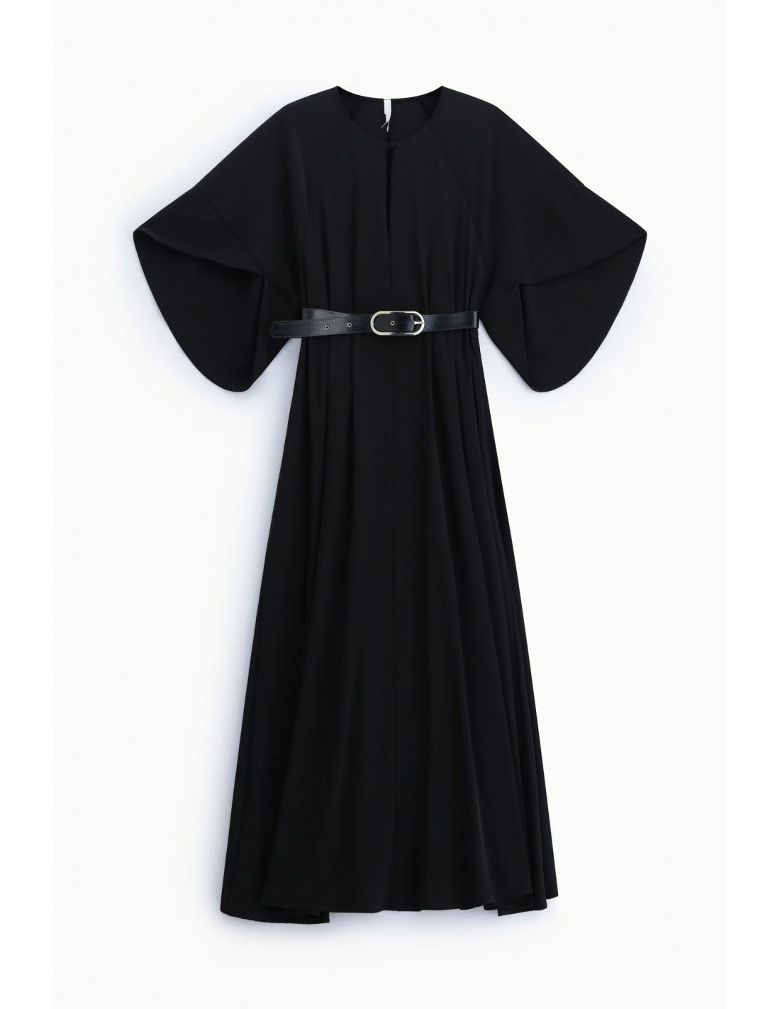 Robe longue manches amples ceinturée en crêpe - Imperial Femme