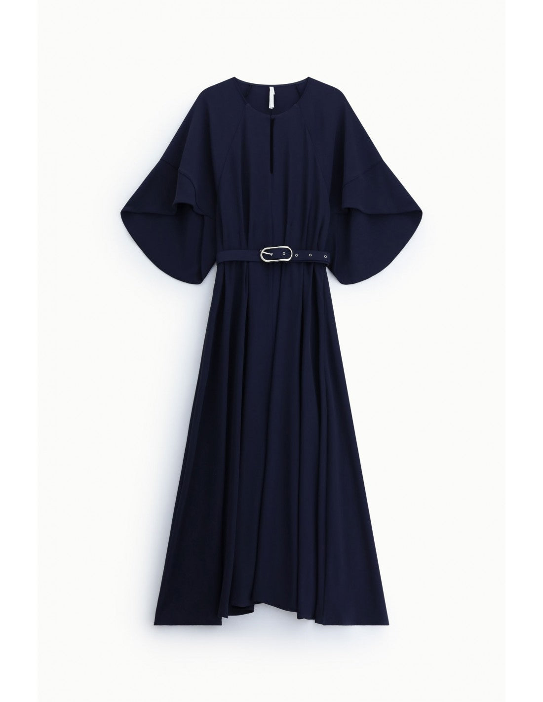 Robe longue manches amples ceinturée en crêpe - Imperial Femme