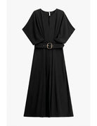 Robe longue manches chauve-souris ceinturée – Imperial Femme