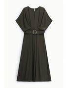Robe longue manches chauve-souris ceinturée – Imperial Femme