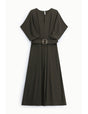 Robe longue manches chauve-souris ceinturée – Imperial Femme