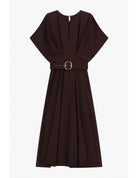 Robe longue manches chauve-souris ceinturée – Imperial Femme