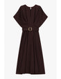 Robe longue manches chauve-souris ceinturée – Imperial Femme