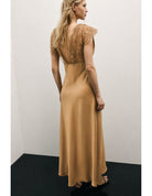 Robe longue satin dentelle – Imperial Femme
