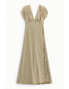 Robe longue satin dentelle – Imperial Femme