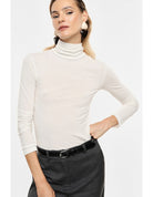 Sous-pull col roulé en laine et lyocell – Imperial Femme