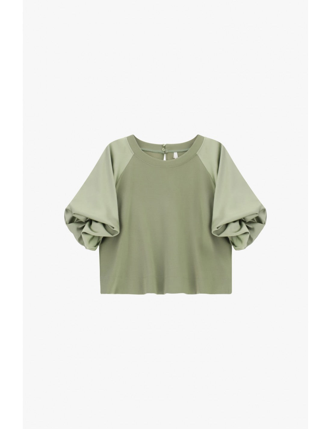 Sweat-shirt droit manches ballon satin – Imperial Femme