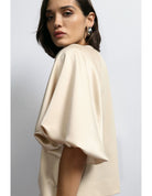 Sweat-shirt droit manches ballon satin – Imperial Femme