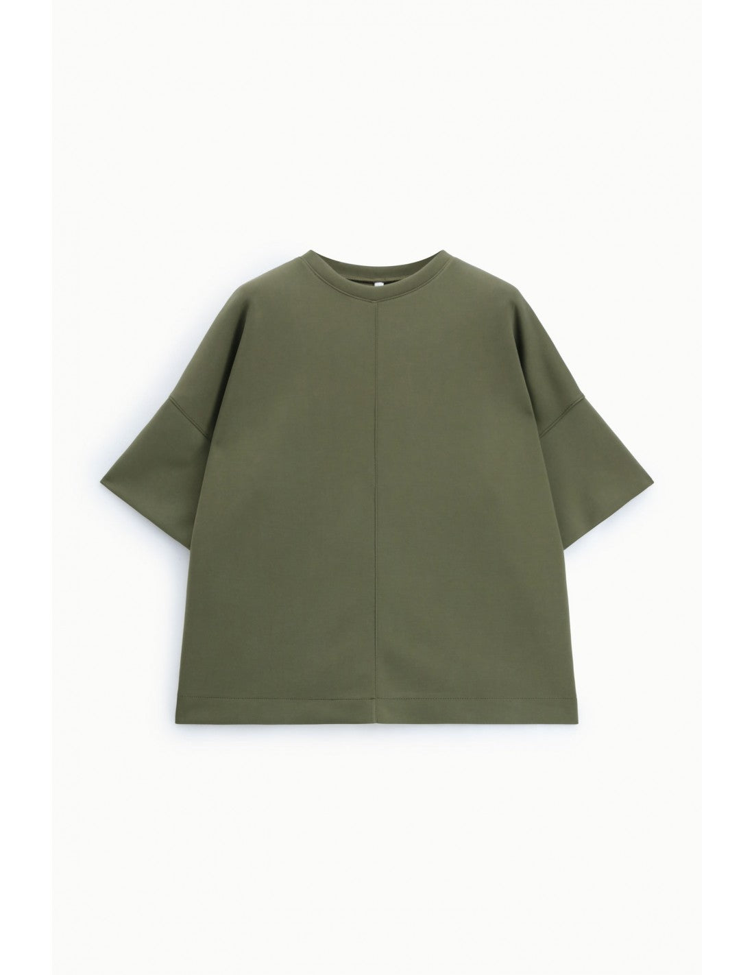 Sweat-shirt oversize manches courtes en point de Milan – Imperial Femme