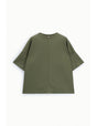 Sweat-shirt oversize manches courtes en point de Milan – Imperial Femme