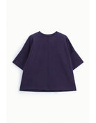 Sweat-shirt oversize manches courtes en point de Milan – Imperial Femme