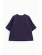 Sweat-shirt oversize manches courtes en point de Milan – Imperial Femme