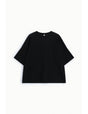 Sweat-shirt oversize manches courtes en point de Milan – Imperial Femme