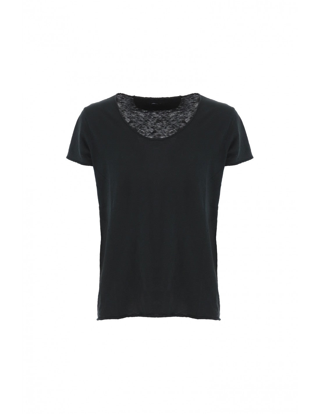 T-shirt col rond décolleté en coton flammé – Imperial Homme