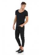 T-shirt col rond décolleté en coton flammé – Imperial Homme