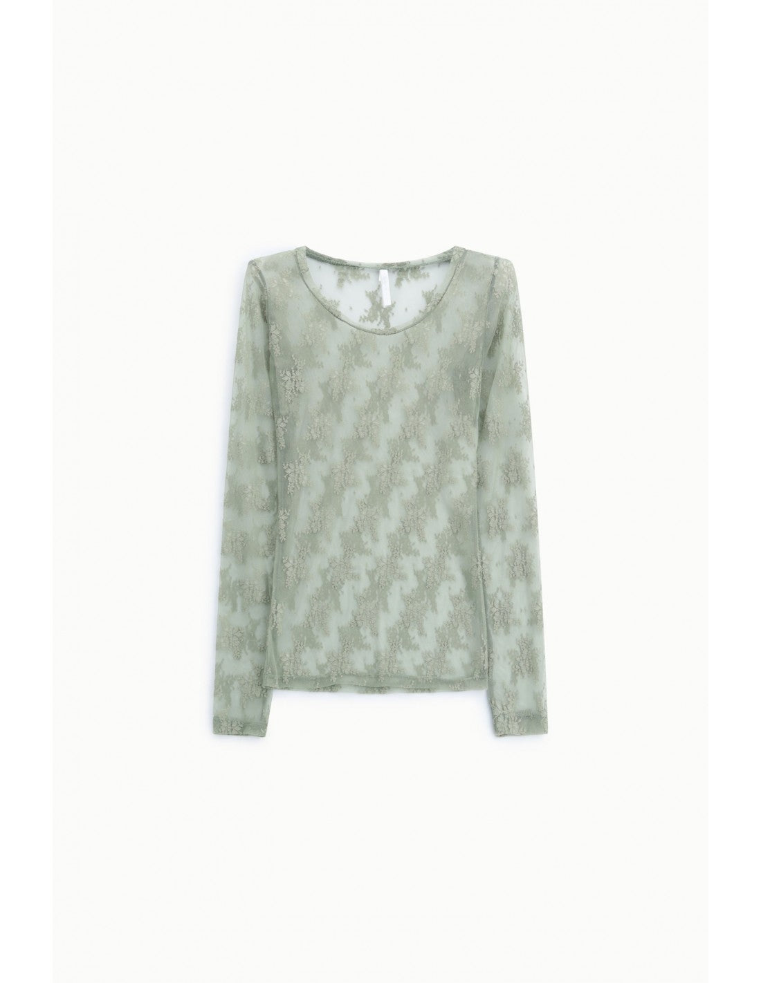 T-shirt dentelle florale manches longues – Imperial Femme