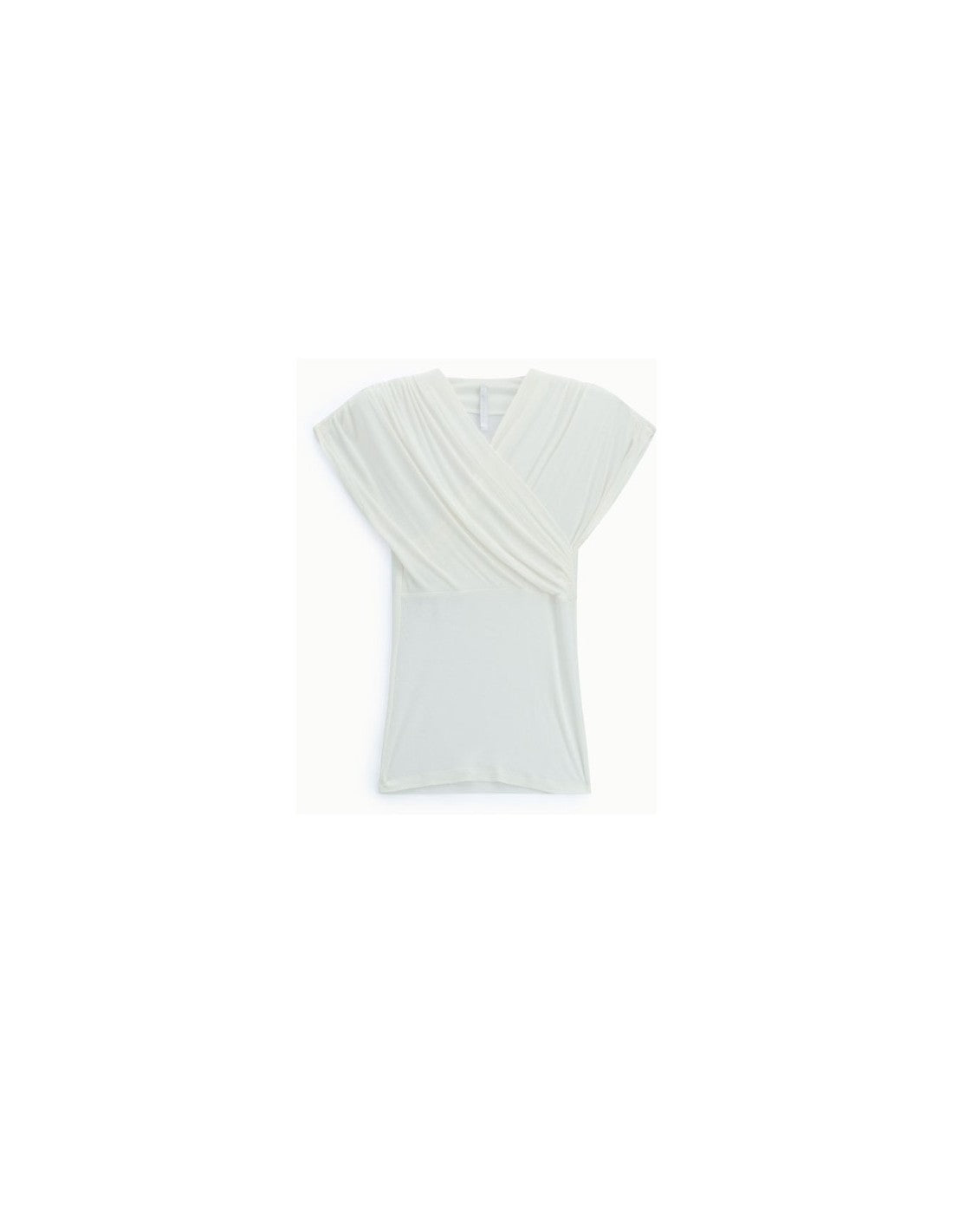 Top drapé encolure croisée en modal – Imperial Femme