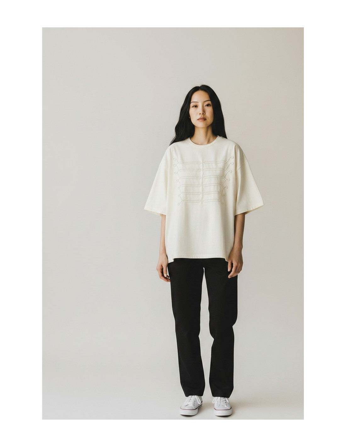 T-shirt oversize brodé – Imperial Femme