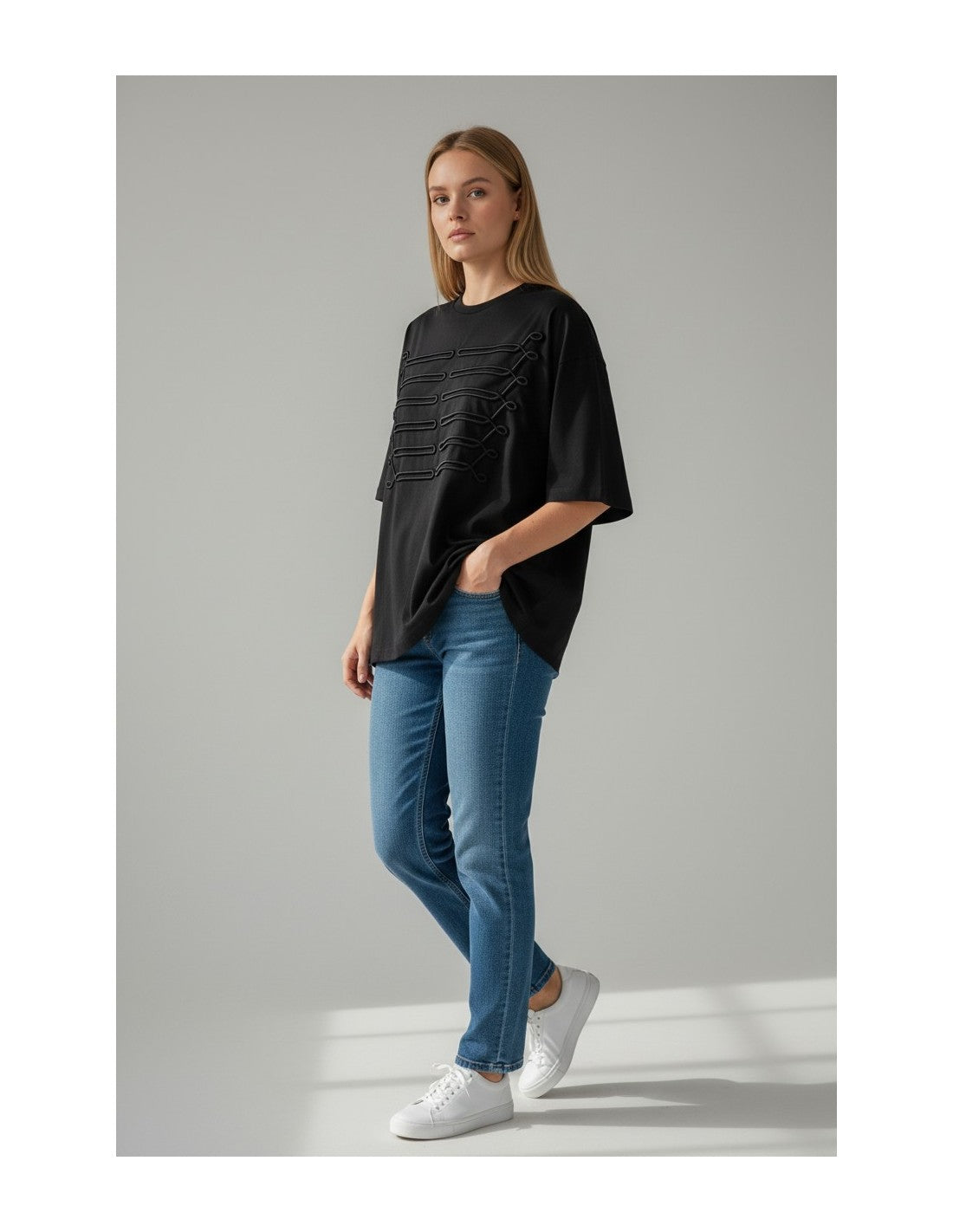 T-shirt oversize brodé – Imperial Femme