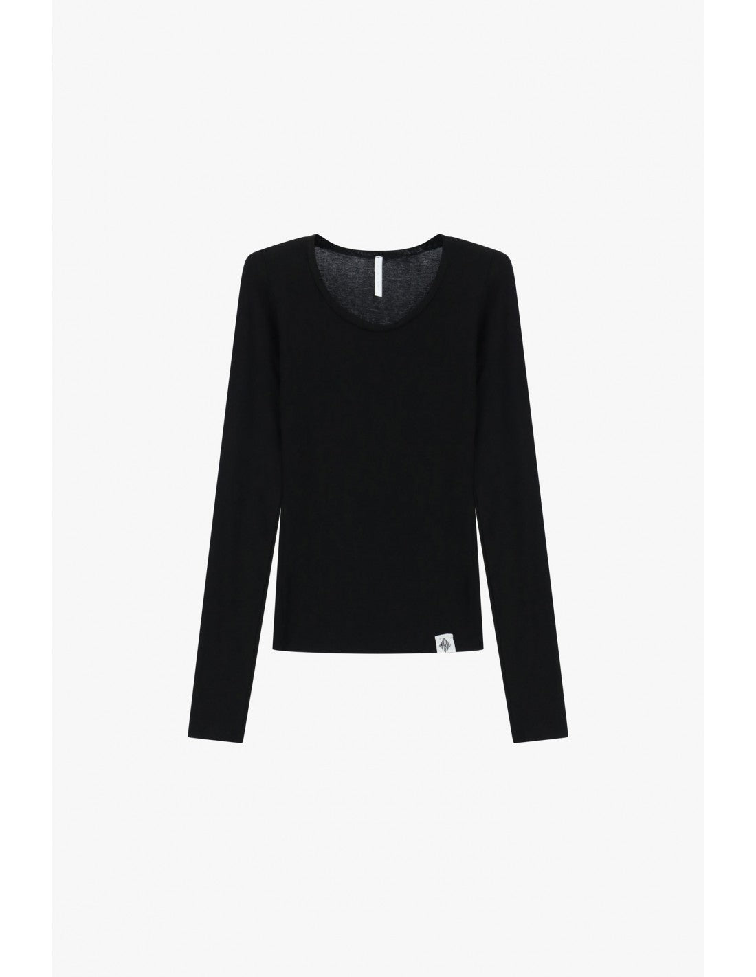 T-shirt seconde peau col rond en laine et lyocell – Imperial Femme