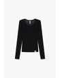T-shirt seconde peau col rond en laine et lyocell – Imperial Femme