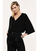 Top ample manches chauve-souris col V – Imperial Femme