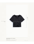 Top bimatière col V à fronces latérales – Imperial Femme