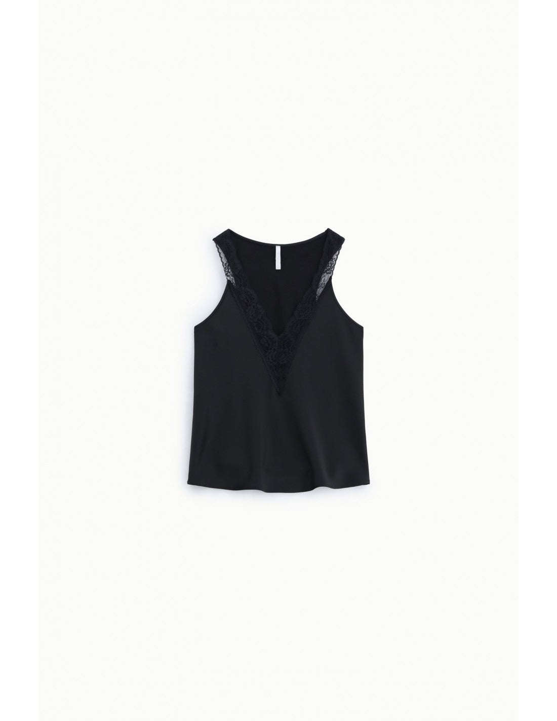 Top caraco décolleté V bordé de dentelle en satin – Imperial Femme